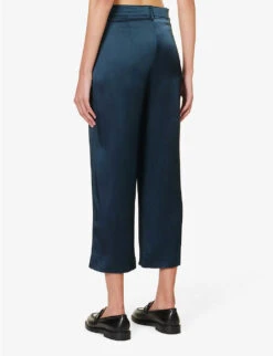 Gioco Relaxed-fit Straight-leg Satin Trousers -Whistlkes Style R04167355 ABISSO ALT03