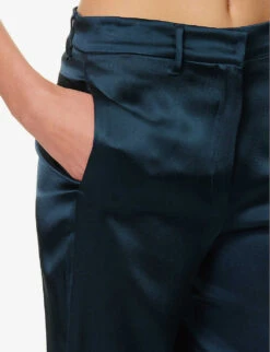 Gioco Relaxed-fit Straight-leg Satin Trousers -Whistlkes Style R04167355 ABISSO ALT04