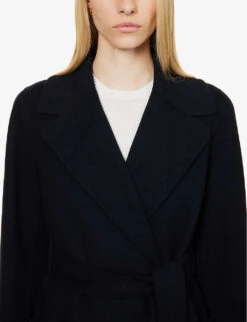 Paolore Belted Regular-fit Wool Coat -Whistlkes Style R04167364 MIDNIGHTBLUE ALT04