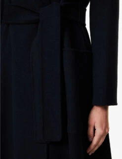 Paolore Belted Regular-fit Wool Coat -Whistlkes Style R04167364 MIDNIGHTBLUE ALT05