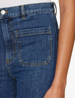 St Monica Flared High-rise Organic Denim-blend Jeans -Whistlkes Style R04167930 VINTAGE95 ALT04