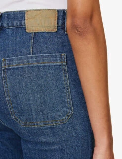 St Monica Flared High-rise Organic Denim-blend Jeans -Whistlkes Style R04167930 VINTAGE95 ALT05