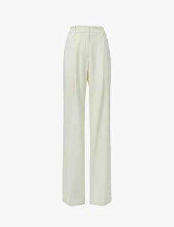 Reiss Liana Mid-rise Wide-leg Stretch-woven Trousers