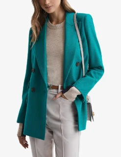 Reiss Addison Colour-blocked Wool-blend Jumper -Whistlkes Style R04169314 CREAMNAVY ALT02