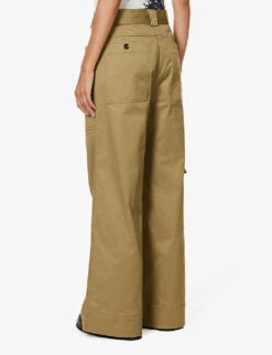 Detachable-belt Straight-leg Stretch-cotton Trousers -Whistlkes Style R04170124 KHAKIGREEN ALT03