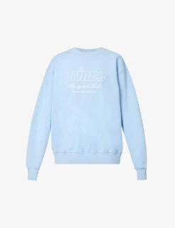 Sporty & Rich X Prince Brand-print Cotton-jersey Sweatshirt