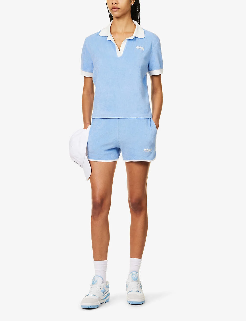 Sporty & Rich X Prince Brand-embroidered Cotton Top 4 Sporty & Rich X Prince Brand-embroidered Cotton Top - Image 2