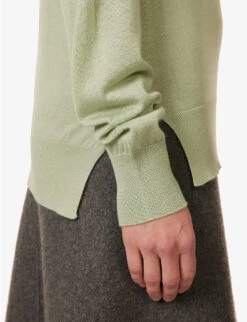 Jil Sander Turtleneck Silk, Cashmere And Wool-blend Jumper -Whistlkes Style R04173099 332 ALT04