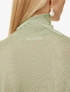 Jil Sander Turtleneck Silk, Cashmere And Wool-blend Jumper -Whistlkes Style R04173099 332 ALT05