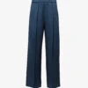 Jil Sander Split-hem Elasticated-waist Wide-leg Mid-rise Woven Trousers -Whistlkes Style R04173105 19 M