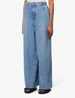 Sasha Wide-leg Mid-rise Denim Jeans 10 Sasha Wide-leg Mid-rise Denim Jeans -Whistlkes Style R04173162 WORNWASH ALT02