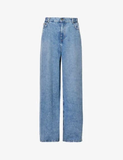 Sasha Wide-leg Mid-rise Denim Jeans
