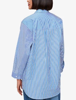 Whistles Millie Stripe Oversized Cotton Shirt -Whistlkes Style R04175228 MULTICOLOURED ALT03