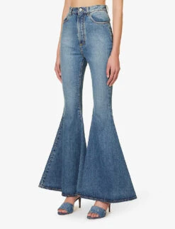 Regular-fit Flare-leg High-rise Jeans -Whistlkes Style R04179394 BLEUVINTAGE ALT02