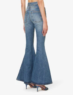 Regular-fit Flare-leg High-rise Jeans -Whistlkes Style R04179394 BLEUVINTAGE ALT03