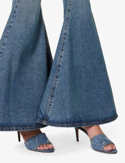 Regular-fit Flare-leg High-rise Jeans -Whistlkes Style R04179394 BLEUVINTAGE ALT05