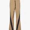 Sacai Technical Contrast-panel Straight-leg Mid-rise Woven Trousers -Whistlkes Style R04180386 BEIGE M