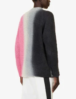 Sacai Tie-dye Wool-blend Knitted Jumper -Whistlkes Style R04180396 CGRAYPINK ALT03