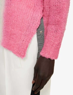 Sacai Tie-dye Wool-blend Knitted Jumper -Whistlkes Style R04180396 CGRAYPINK ALT04