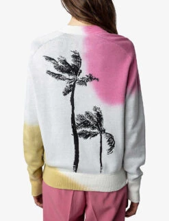 Zadig & Voltaire Montana Tie-dye Cotton-blend Jumper -Whistlkes Style R04180437 ECRU ALT03