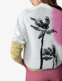 Zadig & Voltaire Montana Tie-dye Cotton-blend Jumper -Whistlkes Style R04180437 ECRU ALT04