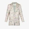Dries Van Noten Floral-print Notched-lapel Silk-blend Blazer