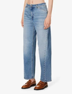 ME AND EM Twisted-seam Stretch-organic Jeans -Whistlkes Style R04181860 BLUEWASH ALT02