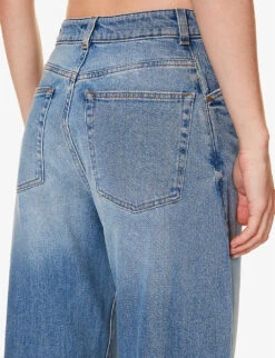 ME AND EM Twisted-seam Stretch-organic Jeans -Whistlkes Style R04181860 BLUEWASH ALT05