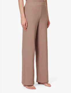 Narine Wide-leg Cotton-blend Trousers -Whistlkes Style R04183730 MAUVEMIST ALT02