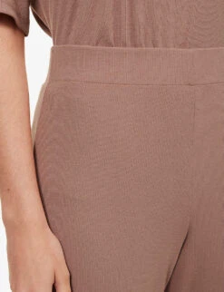 Narine Wide-leg Cotton-blend Trousers -Whistlkes Style R04183730 MAUVEMIST ALT04