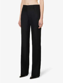 Philosophy Di Lorenzo Serafini Straight-leg Mid-rise Woven Trousers -Whistlkes Style R04183935 BLACK ALT02