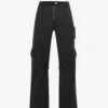 Acne Studios Potina Faded-wash Wide-leg Mid-rise Cotton Trousers
