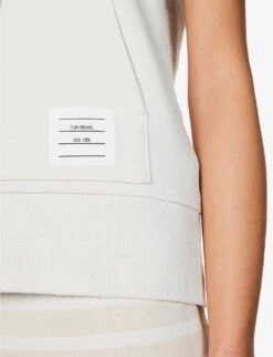 Short-sleeved Logo-print Cotton-jersey Hoody -Whistlkes Style R04185354 NATURALWHITE ALT04