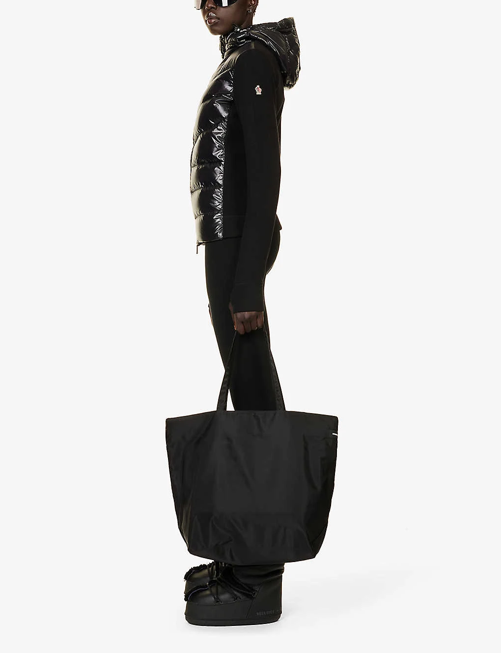 Quilted-panel Brand-appliqué Regular-fit Fleece Cardigan 4 Quilted-panel Brand-appliqué Regular-fit Fleece Cardigan - Image 2