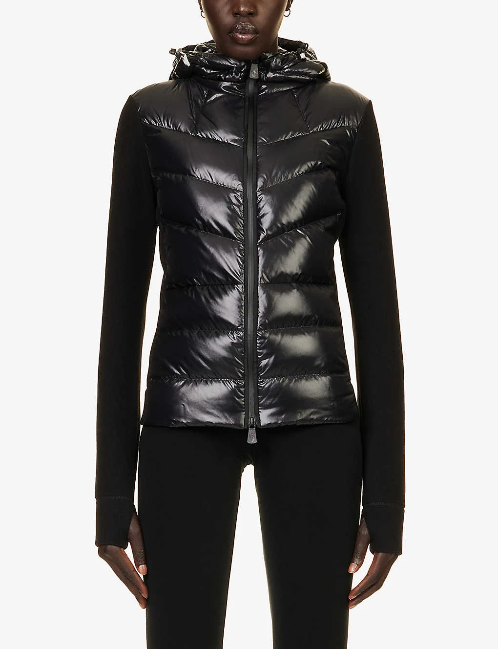 Quilted-panel Brand-appliqué Regular-fit Fleece Cardigan 5 Quilted-panel Brand-appliqué Regular-fit Fleece Cardigan - Image 3