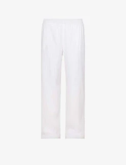Seafolly Wide-leg Mid-rise Cotton Trousers