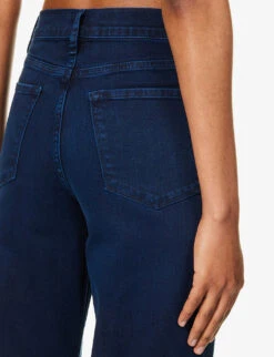 FRAME Le Palazzo Wide-leg High-rise Stretch-denim Jeans -Whistlkes Style R04187481 FIONA ALT05