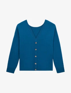 THE KOOPLES V-neck Rib-trim Stretch-knitted Cardigan