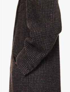 Isabel Marant Etoile Sabine Brushed-texture Wool Coat -Whistlkes Style R04188805 BROWN ALT06