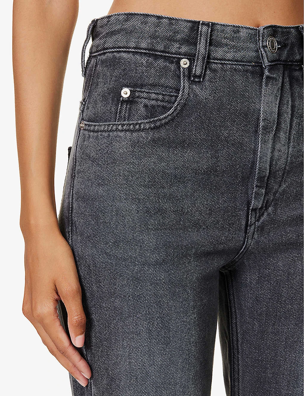 Isabel Marant Etoile Belvira Faded-wash Flared-leg High-rise Woven Jeans 7 Isabel Marant Etoile Belvira Faded-wash Flared-leg High-rise Woven Jeans - Image 5