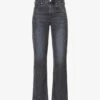 Isabel Marant Etoile Belvira Faded-wash Flared-leg High-rise Woven Jeans -Whistlkes Style R04188810 GREY M