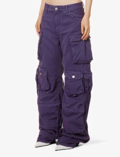 Fern Wide-leg Mid-rise Jeans -Whistlkes Style R04189008 PURPLE ALT02