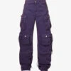 Fern Wide-leg Mid-rise Jeans -Whistlkes Style R04189008 PURPLE M