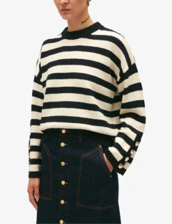 CLAUDIE PIERLOT Maloco Stripe Wool-blend Jumper -Whistlkes Style R04189912 DIVERS ALT02