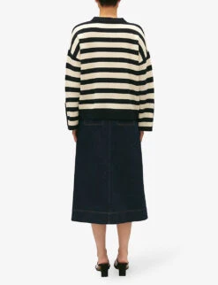 CLAUDIE PIERLOT Maloco Stripe Wool-blend Jumper -Whistlkes Style R04189912 DIVERS ALT03