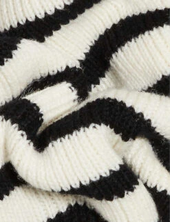 CLAUDIE PIERLOT Milou Two-tone Stripe Wool-blend Cardigan -Whistlkes Style R04189943 DIVERS ALT05