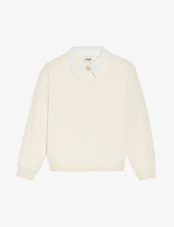 CLAUDIE PIERLOT Toupie Removable-collar Long-sleeve Cotton Jumper