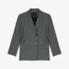 Maje Villanette Chain-belt Stretch Woven-blend Blazer