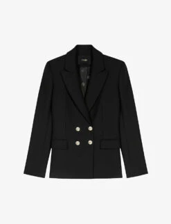 Maje Viking Peak-lapel Stretch-woven Blazer