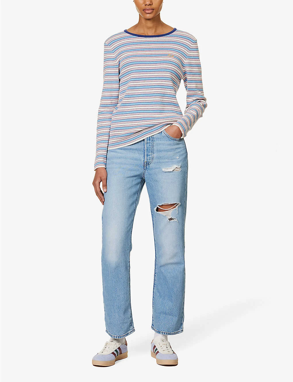 Levis Ribcage Distressed Straight-leg High-rise Jeans 4 Levis Ribcage Distressed Straight-leg High-rise Jeans - Image 2
